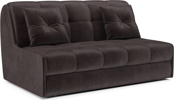 Изображение товара Диван Mebel-Ars Аккордеон Барон №2 НПБ 120x200 (бархат шоколадный Star Velvet 60 Coffee)