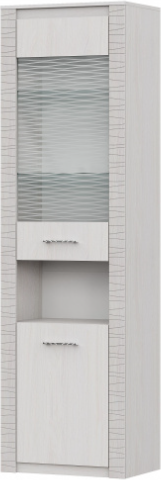 Изображение товара Шкаф с витриной SV-мебель МС Гамма 20 К №4 (ясень анкор светлый/сандал светлый)