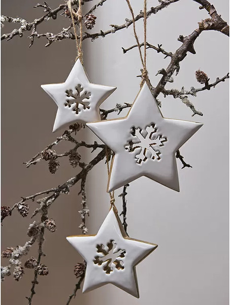 Изображение товара Набор елочных игрушек Tkano New Year Essential Winter stars / TK23-NY_SET0011 (3шт)