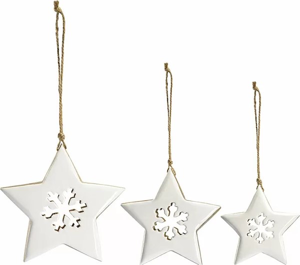 Изображение товара Набор елочных игрушек Tkano New Year Essential Winter stars / TK23-NY_SET0011 (3шт)