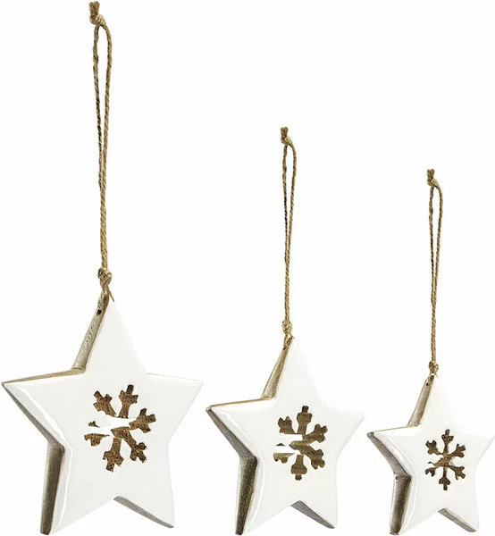 Изображение товара Набор елочных игрушек Tkano New Year Essential Winter stars / TK23-NY_SET0011 (3шт)