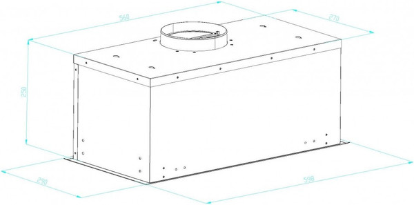 Изображение товара Вытяжка скрытая Schtoff Konvex 60 (черный)