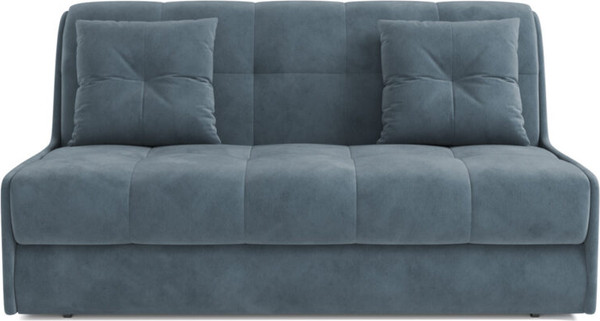 Изображение товара Диван Mebel-Ars Аккордеон Барон №2 НПБ 120x200 (велюр серый/синий HB-178/26)