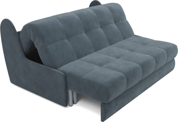 Изображение товара Диван Mebel-Ars Аккордеон Барон №2 НПБ 140x200 (велюр серый/синий HB-178/26)