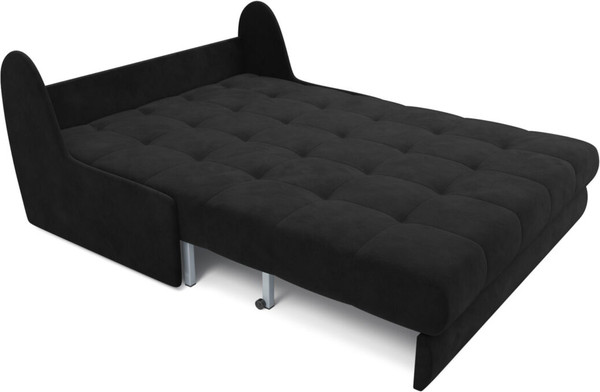 Изображение товара Диван Mebel-Ars Аккордеон Барон №2 НПБ 140x200 (велюр черный НВ-178/17)