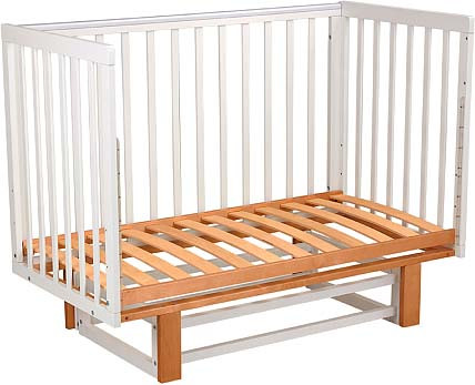 Изображение товара Детская кроватка Polini Kids Simple 341 с маятником / 0003167-11 (белый/бук)