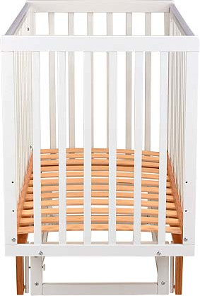Изображение товара Детская кроватка Polini Kids Simple 341 с маятником / 0003167-11 (белый/бук)