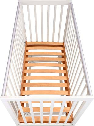 Изображение товара Детская кроватка Polini Kids Simple 341 с маятником / 0003167-11 (белый/бук)