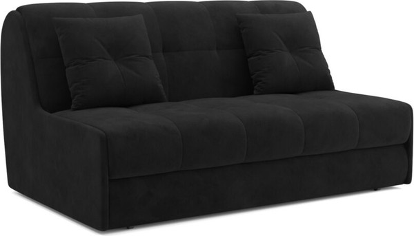 Изображение товара Диван Mebel-Ars Аккордеон Барон №2 НПБ 180x200 (велюр черный НВ-178/17)