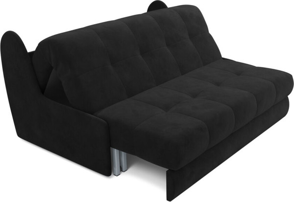 Изображение товара Диван Mebel-Ars Аккордеон Барон №2 НПБ 180x200 (велюр черный НВ-178/17)