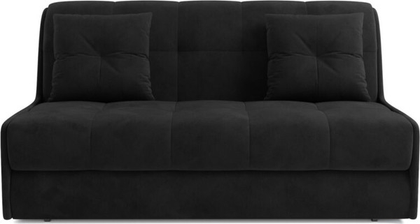 Изображение товара Диван Mebel-Ars Аккордеон Барон №2 НПБ 180x200 (велюр черный НВ-178/17)