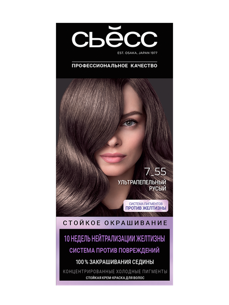 Изображение товара Крем-краска для волос Сьёсс Стойкое окрашивание тон 7.55