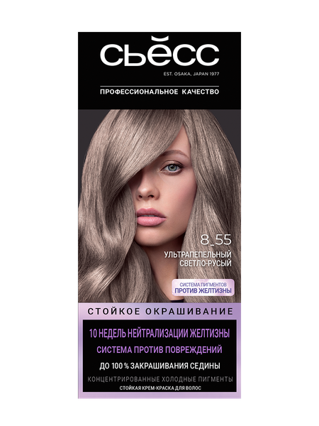 Изображение товара Крем-краска для волос Сьёсс Стойкое окрашивание тон 8.55