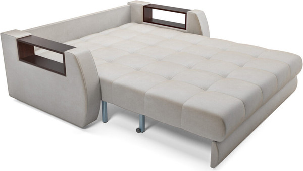 Изображение товара Диван Mebel-Ars Аккордеон Барон №3 НПБ 120x200 (бархат бежевый Star Velvet 6 Light Beige)