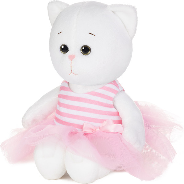 Изображение товара Мягкая игрушка Колбаскин & Мышель Мышель в полосатом роз. платье с бантиком / MT-MRT-КМ-0320249-20