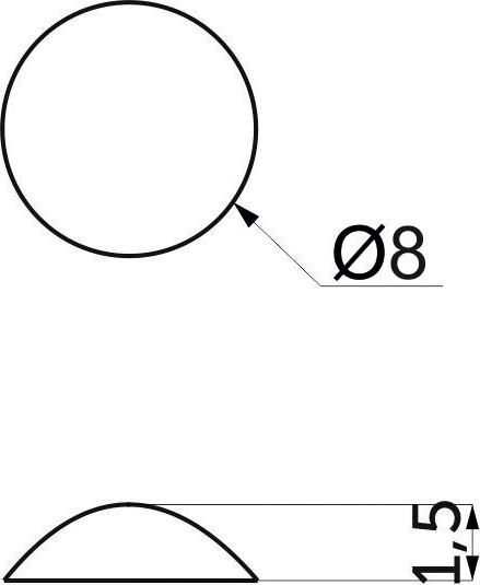 Изображение товара Протектор для мебели AKS d8 h=1.5 / 22 226 (лист 50шт)