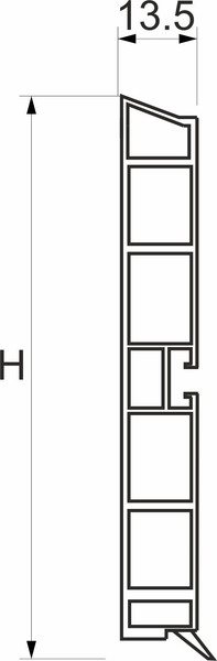 Изображение товара Цоколь для корпусной мебели AKS ПВХ h=100 L=3200мм / 52 101 (черный)