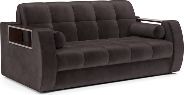 Изображение товара Диван Mebel-Ars Аккордеон Барон №3 НПБ 140x200 (бархат шоколадный Star Velvet 60 Coffee)