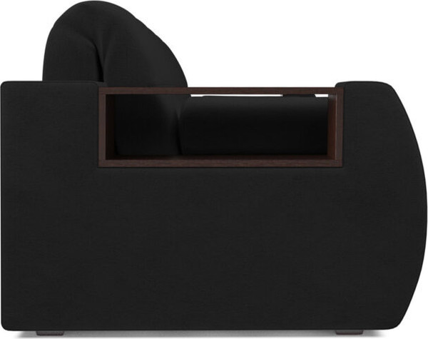 Изображение товара Диван Mebel-Ars Аккордеон Барон №3 НПБ 140x200 (велюр черный HB-178/17)