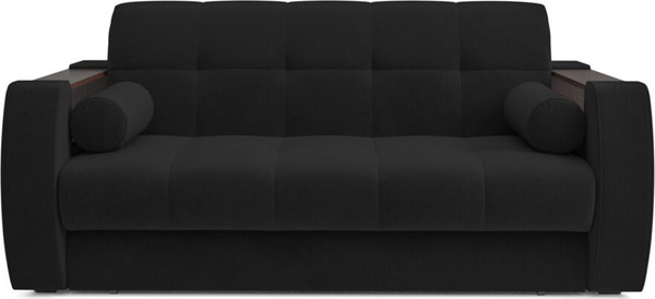 Изображение товара Диван Mebel-Ars Аккордеон Барон №3 НПБ 140x200 (велюр черный HB-178/17)