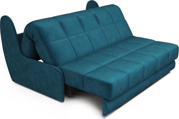 Изображение товара Диван Mebel-Ars Аккордеон Барон №2 НПБ 155x200 (бархат синий/зеленый Star Velvet 43 Black Green)