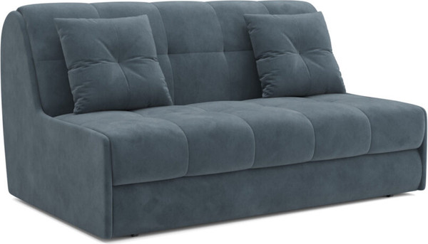 Изображение товара Диван Mebel-Ars Аккордеон Барон №2 НПБ 155x200 (велюр серый/синий HB-178/26)