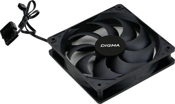 Изображение товара Вентилятор для корпуса Digma DFAN-120-9 (черный)