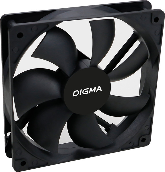 Изображение товара Вентилятор для корпуса Digma DFAN-120-7 (черный)