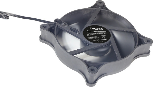 Изображение товара Вентилятор для корпуса Digma DFAN120PWM-2BK (черный)