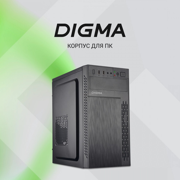 Изображение товара Корпус для компьютера Digma DCC-MN301 (черный, без БП)