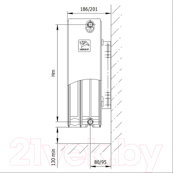 Изображение товара Радиатор стальной Лемакс Compact тип 33 500x700