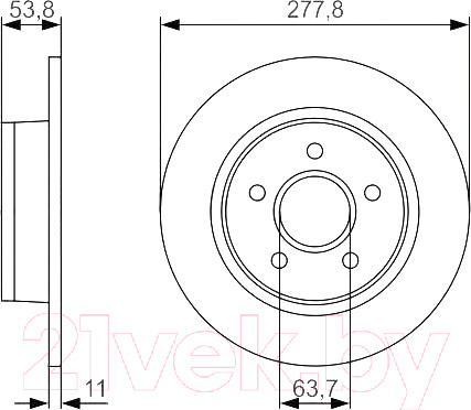 Изображение товара Тормозной диск Bosch 0986479S51