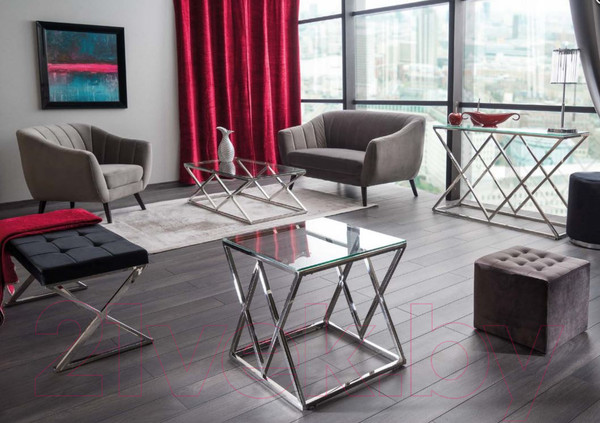 Изображение товара Консольный столик Signal Zegna C (серебристый)