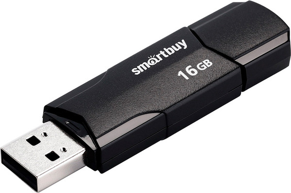 Изображение товара USB flash накопитель SmartBuy Clue 16Gb / SB16GBCLU-K (черный)
