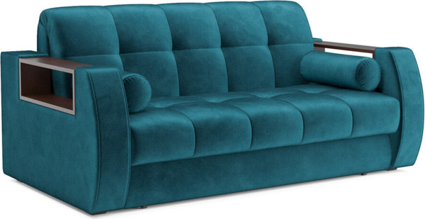 Изображение товара Диван Mebel-Ars Аккордеон Барон №3 НПБ 180x200 (бархат синий/зеленый Star Velvet 43 Black Green)