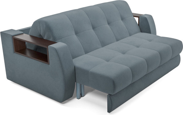 Изображение товара Диван Mebel-Ars Аккордеон Барон №3 НПБ 180x200 (велюр серый/синий HB-178/26)