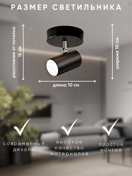 Изображение товара Спот Aitin-Pro CH8009/1 (черный)