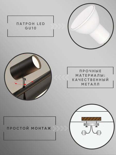 Изображение товара Спот Aitin-Pro CH8009/2 (черный)