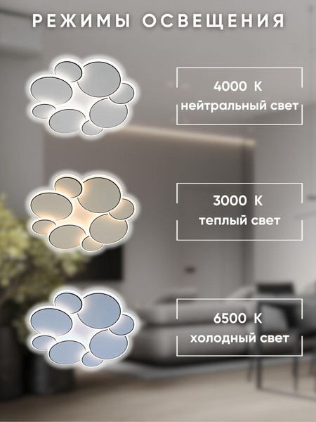 Изображение товара Люстра Aitin-Pro H26075/4+4 (белый/черный)