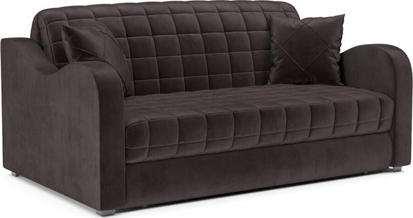 Изображение товара Диван Mebel-Ars Аккордеон Барон №4 НПБ 120x200 (бархат шоколадный Star Velvet 60 Coffee)