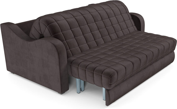 Изображение товара Диван Mebel-Ars Аккордеон Барон №4 НПБ 140x200 (бархат шоколадный Star Velvet 60 Coffee)