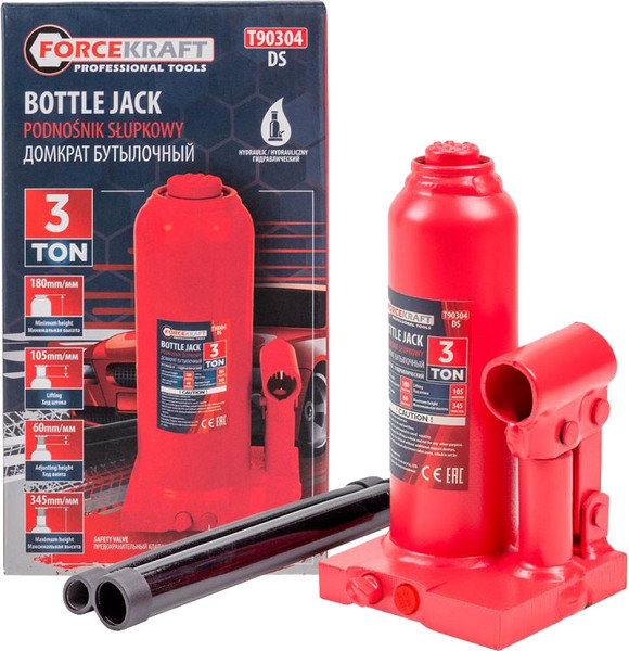 Изображение товара Бутылочный домкрат ForceKraft FK-T90304(DS) (26571)