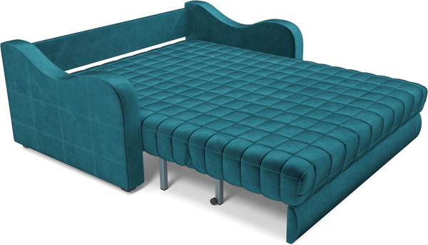 Изображение товара Диван Mebel-Ars Аккордеон Барон №4 НПБ 180x200 (бархат синий/зеленый Star Velvet 43 Black Green)