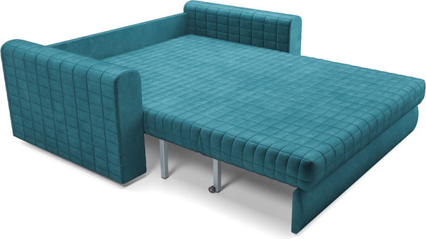 Изображение товара Диван Mebel-Ars Аккордеон Барон №5 НПБ 120x200 (бархат синий/зеленый Star Velvet 43 Black Green)