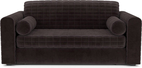 Изображение товара Диван Mebel-Ars Аккордеон Барон №5 НПБ 120x200 (бархат шоколадный Star Velvet 60 Coffee)