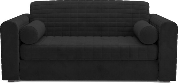 Изображение товара Диван Mebel-Ars Аккордеон Барон №5 НПБ 120x200 (велюр черный HB-178/17)