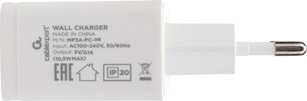 Изображение товара Адаптер питания сетевой Cablexpert MP3A-PC-38 (белый)