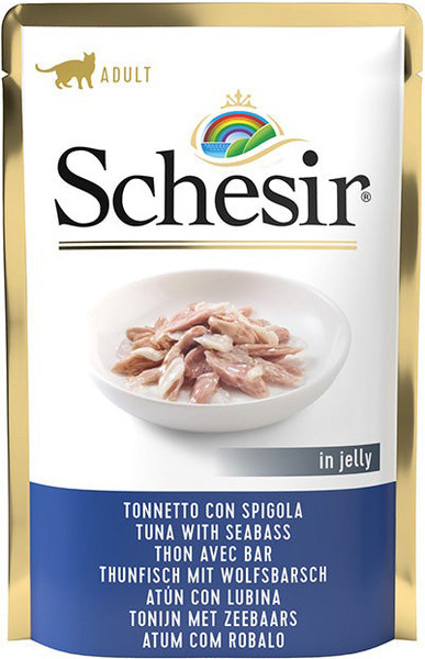 Изображение товара Влажный корм для кошек Schesir тунец и окунь (85г)