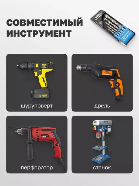 Изображение товара Набор сверл RockForce RF-DBS05