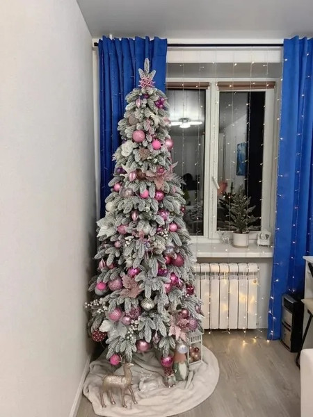 Изображение товара Ель искусственная National Tree Company Эверест стройная заснеженная / ЭВ/ЗСН-230 (230см)